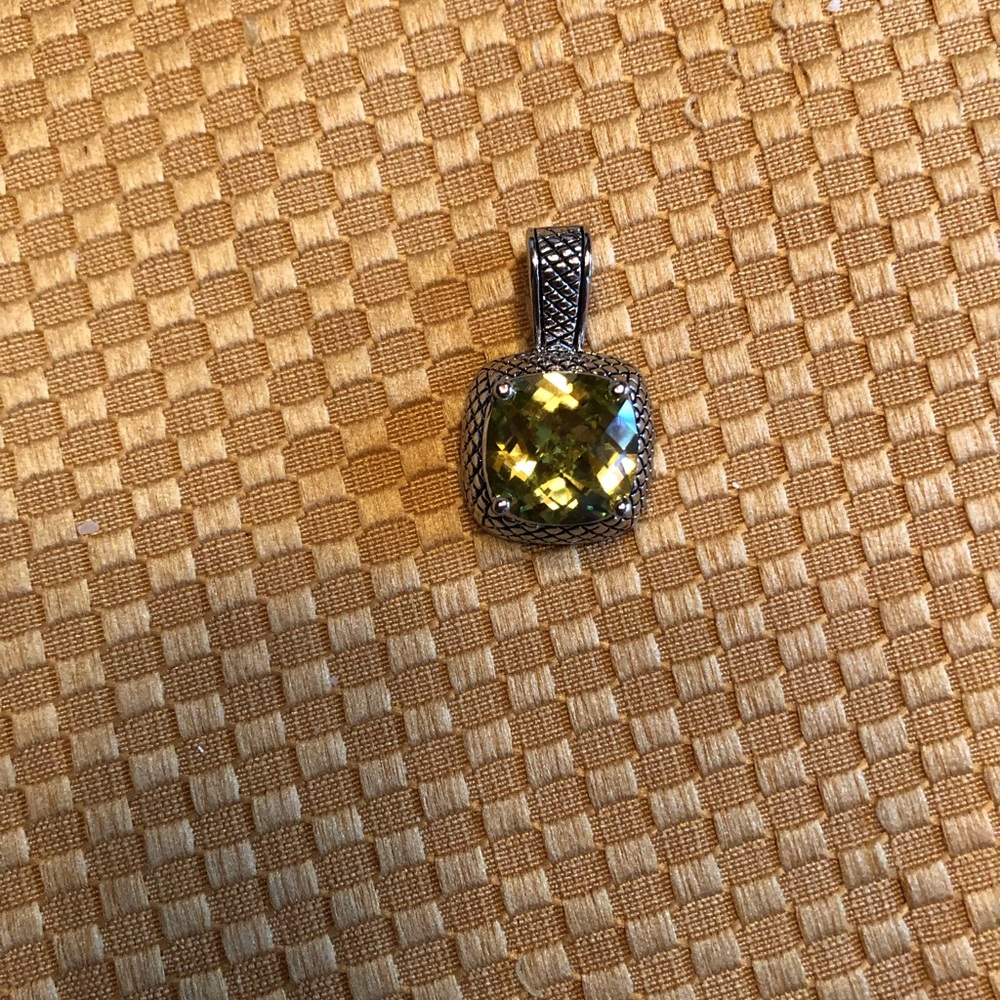 Citrone and silver slide and/or pendant